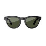Meta Headliner Polarized Round Sunglasses - Shiny Black