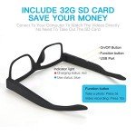 Smart Video Recording Glasses with 32G Memory Card