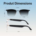QJF Bluetooth Smart Sunglasses with Microphone and Speaker