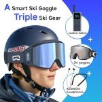 Bluetooth Ski Goggles with Walkie-Talkie & Music