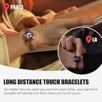 TOTWOO Couple Touch Bracelets - Love Connection Gift