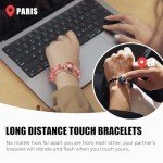 Couples' Long Distance Touch Bracelets with Vibration