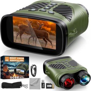 4K Night Vision Goggles with 8X Zoom & Infrared