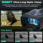 4K Night Vision Goggles with Fast Charging Battery