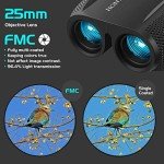 Compact 10x25 Binoculars for Bird Watching & Outdoor Use