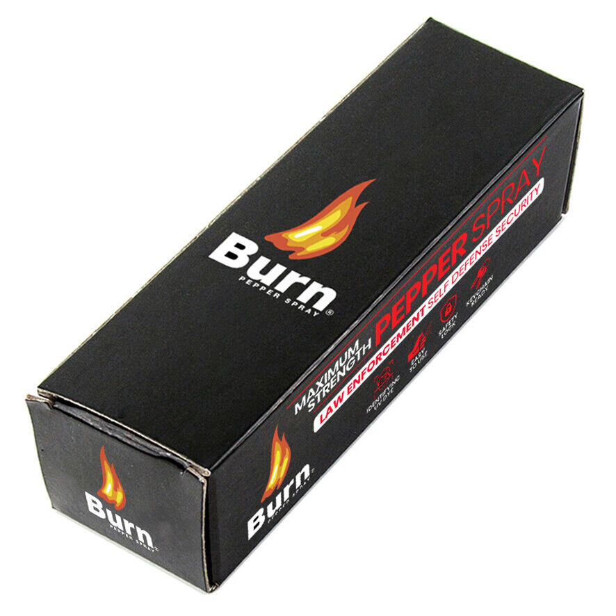 2 Pack BURN Pepper Spray Keychain Security Self-Defense