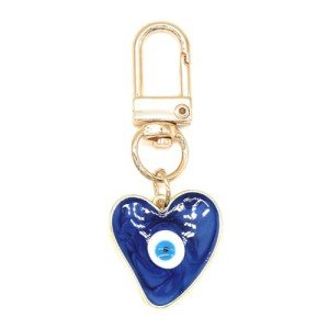Deep Blue Evil Eye Charm Keychain for Bags
