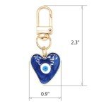 Deep Blue Evil Eye Charm Keychain for Bags