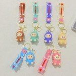 Kawaii Labubu Doll Keychain Wristlet for Women