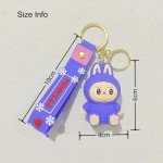 Kawaii Labubu Doll Keychain Wristlet for Women