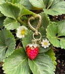Cute Strawberry Bag Charm for Girls' Handbag