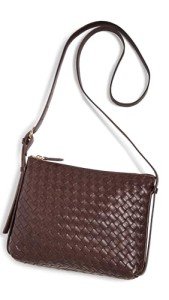 Madewell Woven Crossbody Bag in Chocolate Raisin