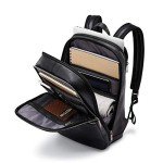 Samsonite Classic Leather Slim Black Backpack