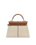 JW PEI Elise Brown Canvas Top Handle Bag