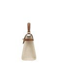 JW PEI Elise Brown Canvas Top Handle Bag
