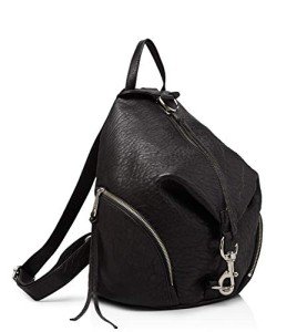 Rebecca Minkoff Julian Black Backpack with Silver