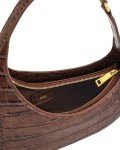 JW PEI Brown Croc Harlee Shoulder Bag