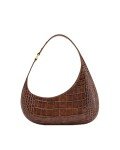 JW PEI Brown Croc Harlee Shoulder Bag
