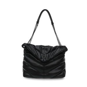 Steve Madden Britta Black Chevron Shoulder Bag