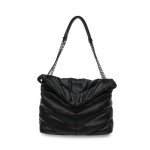 Steve Madden Britta Black Chevron Shoulder Bag
