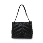 Steve Madden Britta Black Chevron Shoulder Bag
