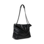 Steve Madden Britta Black Chevron Shoulder Bag