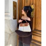 JW PEI Elise Brown Canvas Top Handle Bag