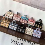 Chic Leather Handbag Charms for Women - Blue