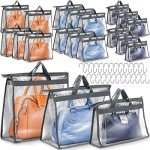 Chumia Clear Handbag Dust Bags with Hooks