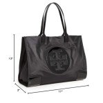 Tory Burch Black Ella Patent Nylon Tote