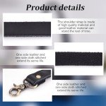 Luxury Leather Handbag Straps - 2 Pack, Black