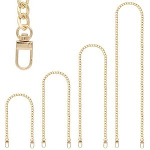 Stylish Metal Replacement Chains for Handbags - 4 Pack