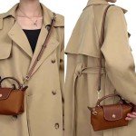 Luxury Leather Shoulder Strap for Longchamp Pouches