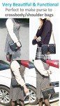 Black Leather Crossbody Bag with Gold Chain