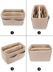 LEXSION Felt Purse Organizer Insert - Beige