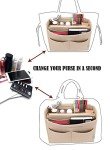 LEXSION Felt Purse Organizer Insert - Beige
