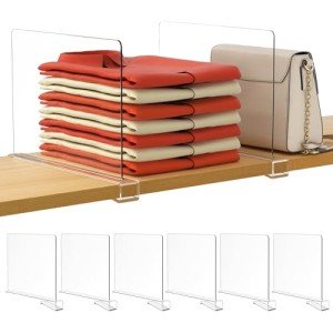 Stylish Acrylic Closet Organizer Set - 6 Pieces