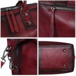 Iswee Genuine Leather Designer Tote Bag - Wine