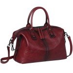 Iswee Genuine Leather Designer Tote Bag - Wine