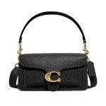 COACH Black Pebble Leather Tabby Shoulder Bag