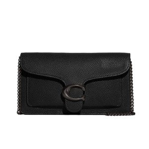 Coach Tabby Chain Pochette in Nero Black