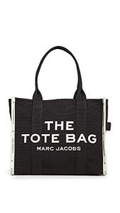Marc Jacobs Large Black Jacquard Tote Bag