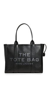 Marc Jacobs Large Black Leather Tote Bag