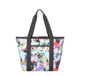 LeSportsac Colorful Painterly Spring Zip Tote
