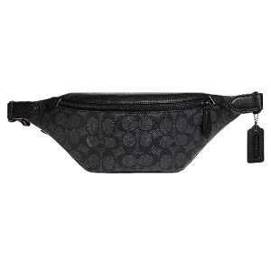 COACH Charter Signature Charcoal Belt Bag