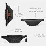 COACH Charter Signature Charcoal Belt Bag