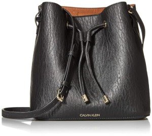 Calvin Klein Gabrianna Black Bucket Shoulder Bag