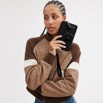 COACH Black Pebble Tabby Wristlet Bag