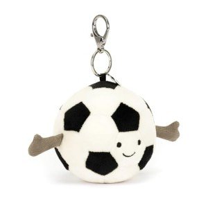 Jellycat Plush Soccer Ball Bag Charm Keychain