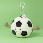 Jellycat Plush Soccer Ball Bag Charm Keychain